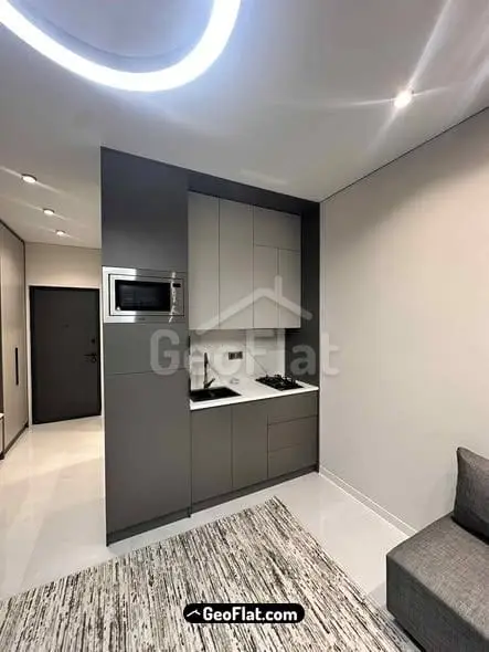 For sale: Apartment, 1-room, 34 m² in a new building on Sherifa Khimshiashvili Street, Batumi — furnished with appliances, sea view, $62,000.